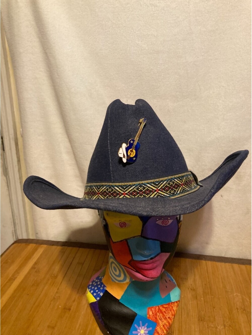 Bee Hats Cowboy Hat Western Mens XL Blue 1970s-1980s Denim